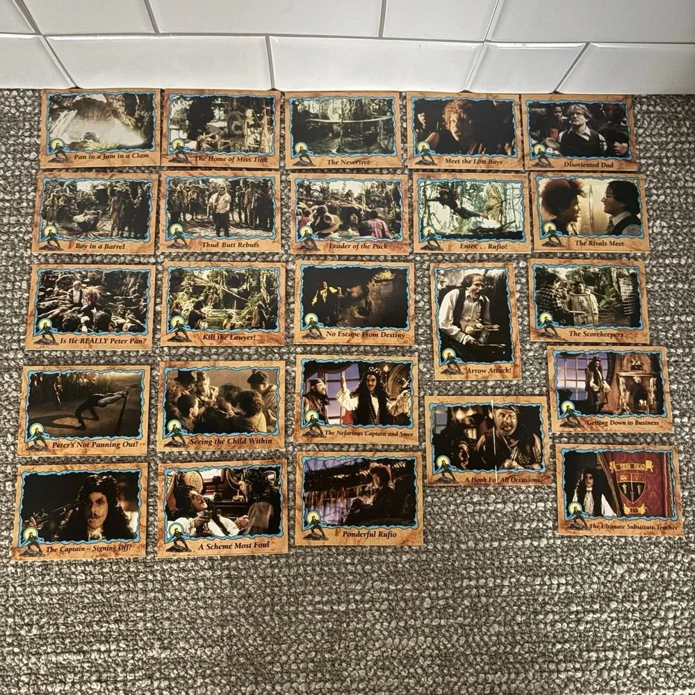 Topps‎ 1991 Hook Movie Complete 99 Set W 11 Stickers Robin Williams Peter Pan